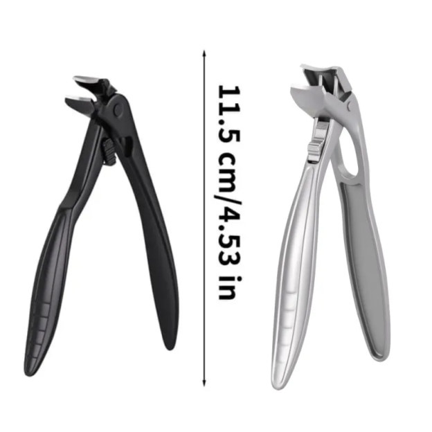 ✂️ Black Curved Nail Clipper – Ergonomic & Easy for Seniors 🖤