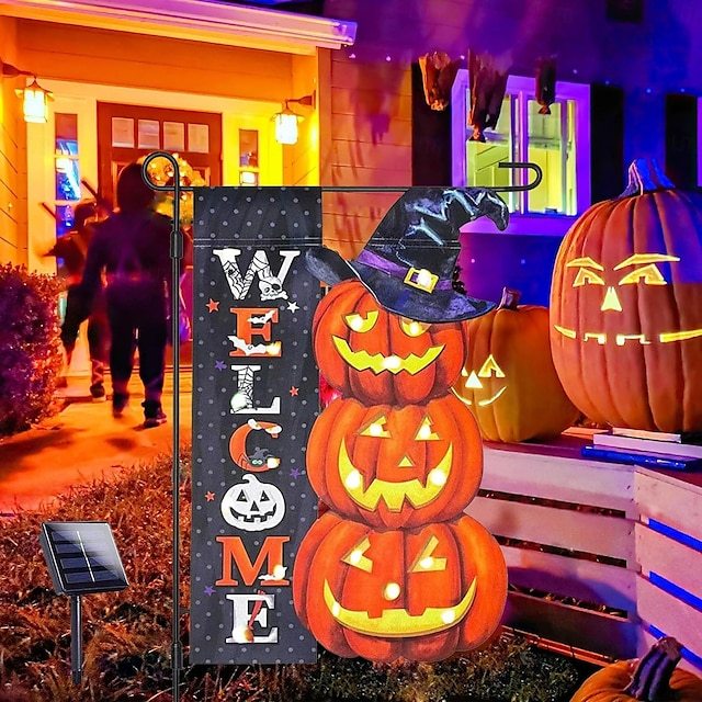  Halloween Alien Garden Flag Halloween Garden Decoration Festival Decoration Flag Double sided Three dimensional Garden Flag