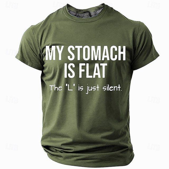 Men's Funny Slang T Shirt Short Sleeve T shirt 3D Print Crew Neck Shirt Fashion Daily Basic Street Casual Daily Black Blue Green Summer Spring All Seasons Clothing Apparel