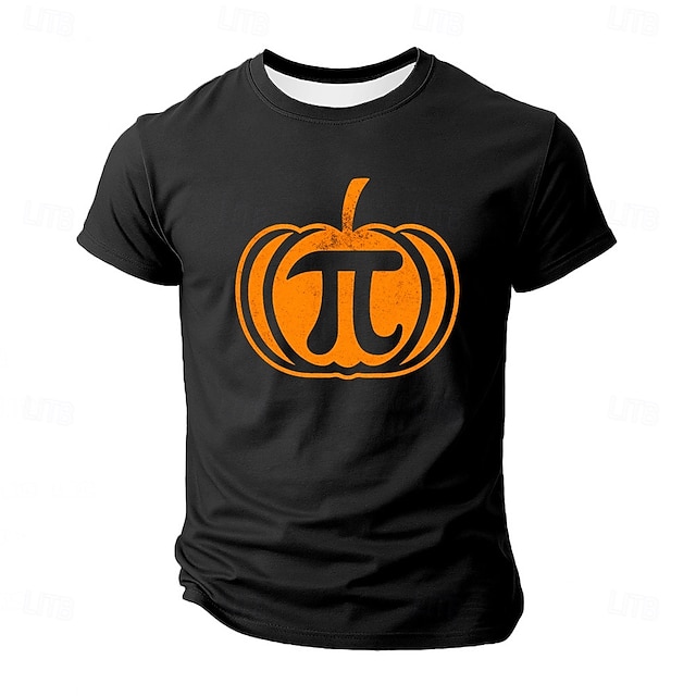 Halloween Men's Funny T Shirt Short Sleeve T shirt 3D Print Crew Neck Shirt Exaggerated Designer Horror Party Street Holiday Black White Blue Summer Spring All Seasons Clothing Apparel