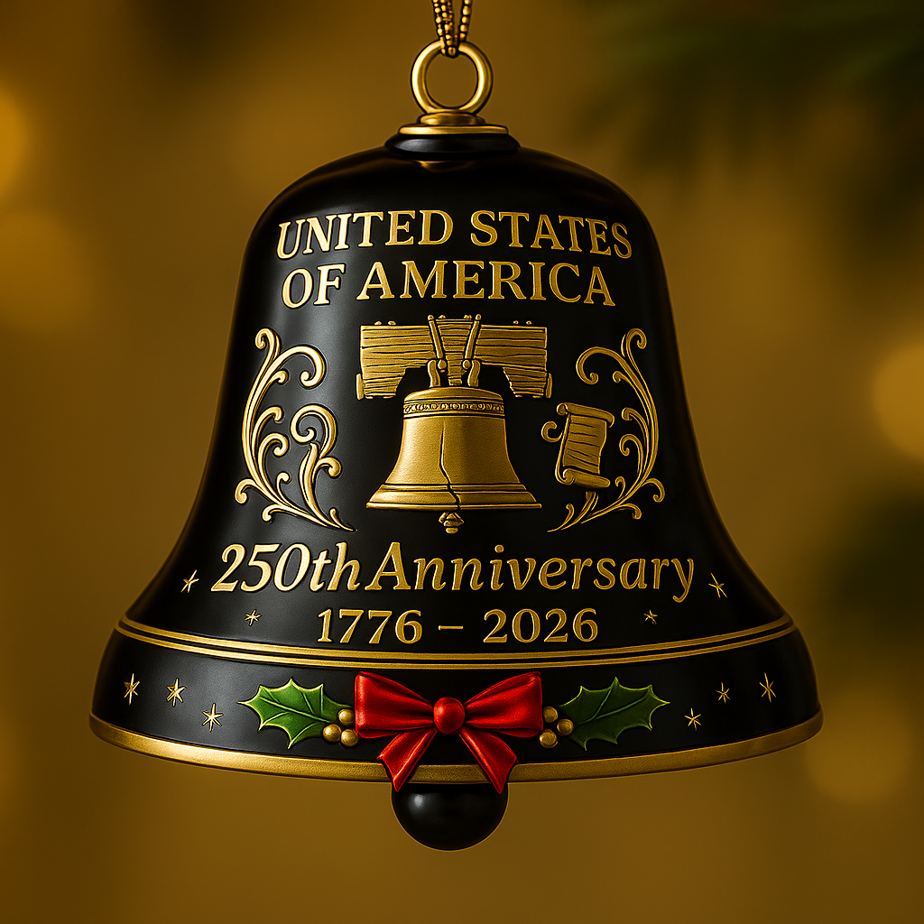 🔥United States 250th Anniversary Bell Ornament