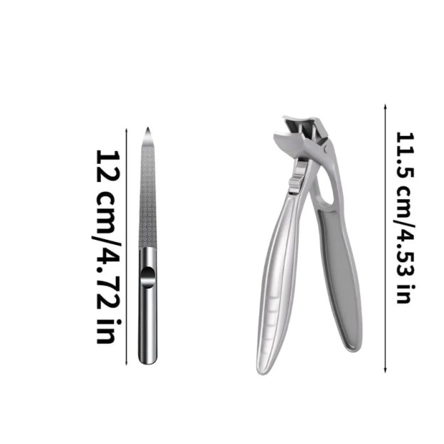 ✂️ Black Curved Nail Clipper – Ergonomic & Easy for Seniors 🖤