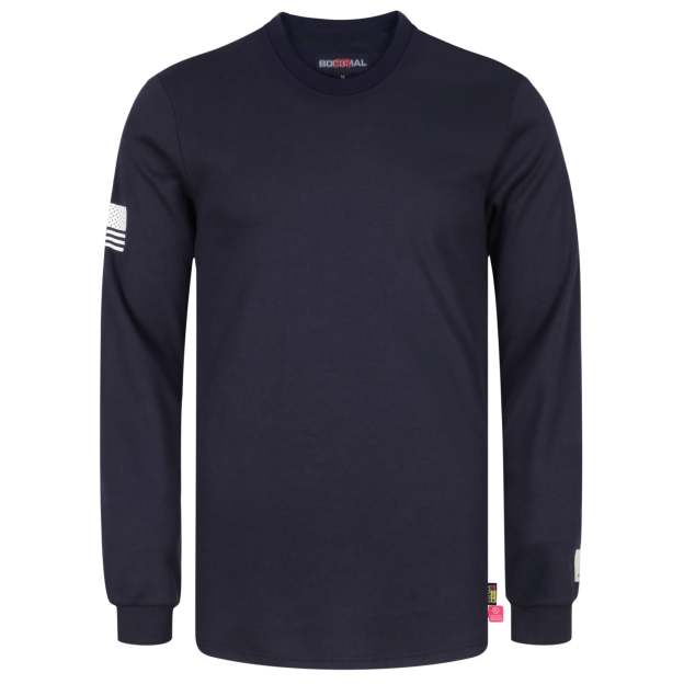 7oz Midweight Flame Resistant Flag/Skull Print Henley T-Shirts NFPA2112 CAT2