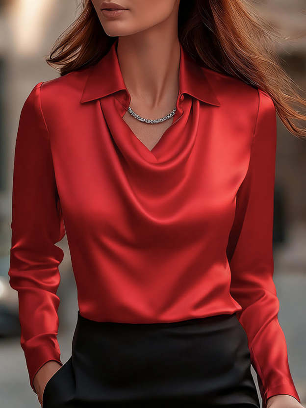 Women Can’t Get Enough of This Cozy Satin Blouse