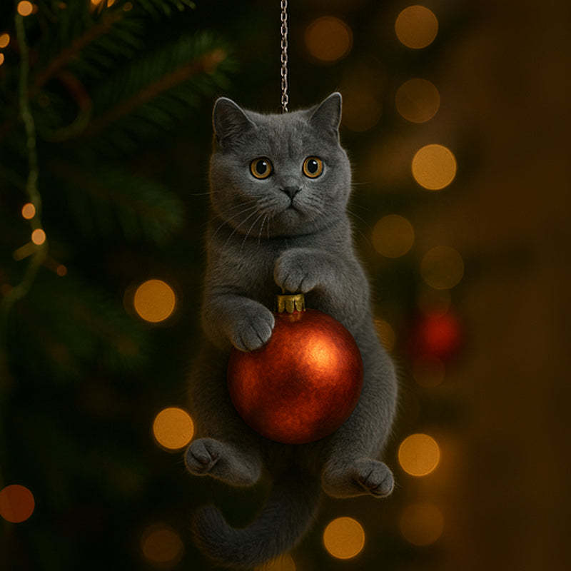 😊Cute Cat Christmas Tree Ornament - Festive Feline Fun for Your Tree