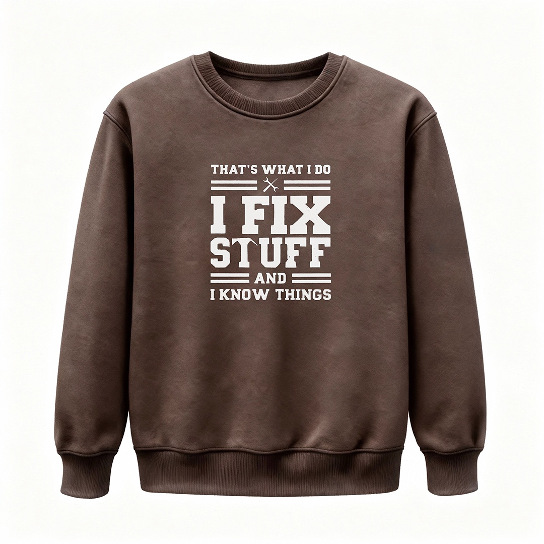 🔥“I Fix Stuff & Know Things” Tee – The Perfect T-Shirt for Problem Solvers 🔧