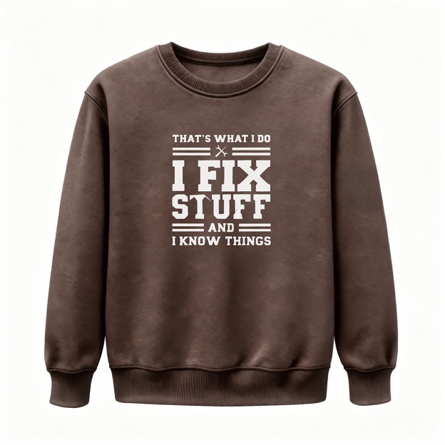 🔥“I Fix Stuff & Know Things” Tee – The Perfect T-Shirt for Problem Solvers 🔧