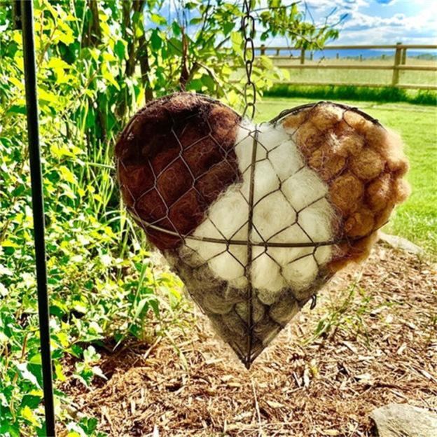 🔥LAST DAY 49% OFF - 🕊️🏡Handmade Natural Alpaca Fiber Bird Nesting Heart❤️A Cozy Gift for Birds