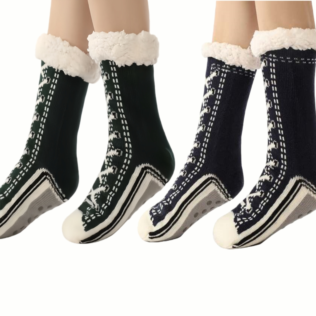 Limited-Time🔥Get 2 Pairs Ultra-Thick Cashmere-Soft Slipper HomeSocks for $25.99