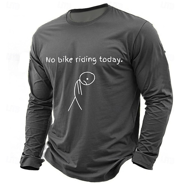  Men's No Bike Riding Today Funny T Shirt Short Sleeve T shirt 3D Print Crew Neck Shirt Fashion Daily Basic Street Casual Black Red Blue Summer Spring Clothing Apparel
