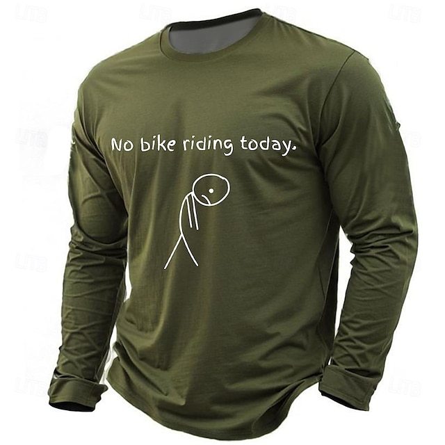  Men's No Bike Riding Today Funny T Shirt Short Sleeve T shirt 3D Print Crew Neck Shirt Fashion Daily Basic Street Casual Black Red Blue Summer Spring Clothing Apparel