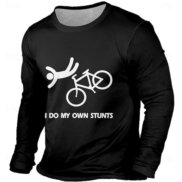 Men's No Bike Riding Today Funny T Shirt Short Sleeve T shirt 3D Print