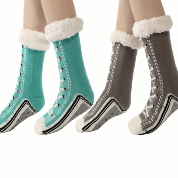 Limited-Time🔥Get 2 Pairs Ultra-Thick Cashmere-Soft Slipper HomeSocks for $25.99