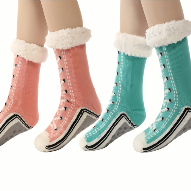 Limited-Time🔥Get 2 Pairs Ultra-Thick Cashmere-Soft Slipper HomeSocks for $25.99