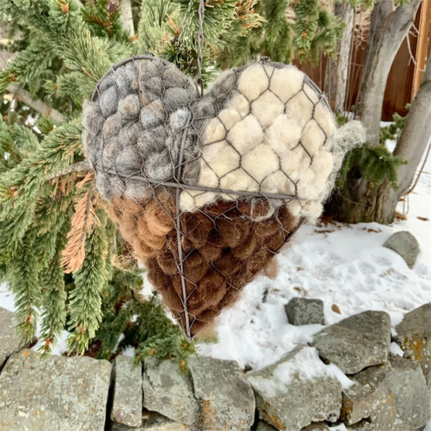 🔥LAST DAY 49% OFF - 🕊️🏡Handmade Natural Alpaca Fiber Bird Nesting Heart❤️A Cozy Gift for Birds