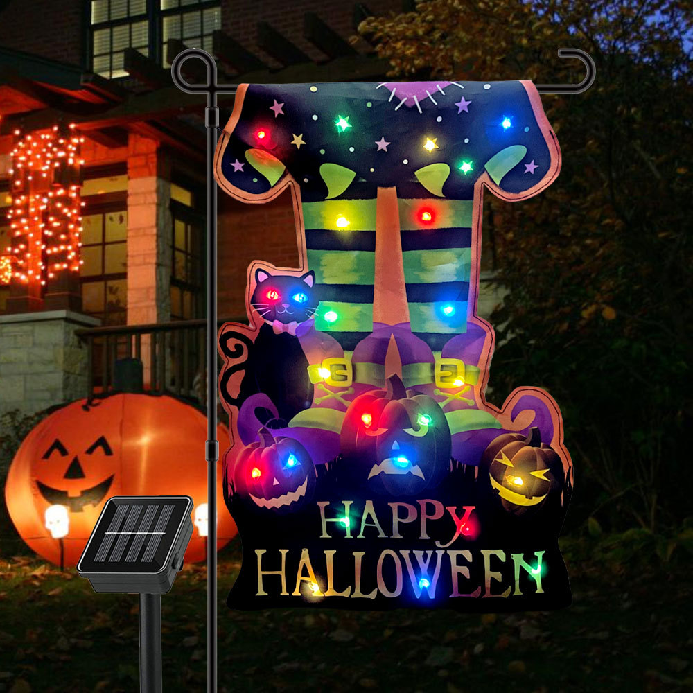  Halloween Alien Garden Flag Halloween Garden Decoration Festival Decoration Flag Double sided Three dimensional Garden Flag