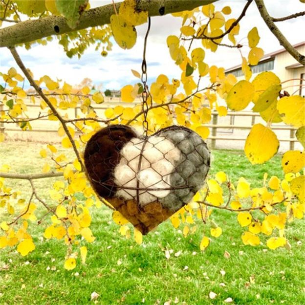 🔥LAST DAY 49% OFF - 🕊️🏡Handmade Natural Alpaca Fiber Bird Nesting Heart❤️A Cozy Gift for Birds