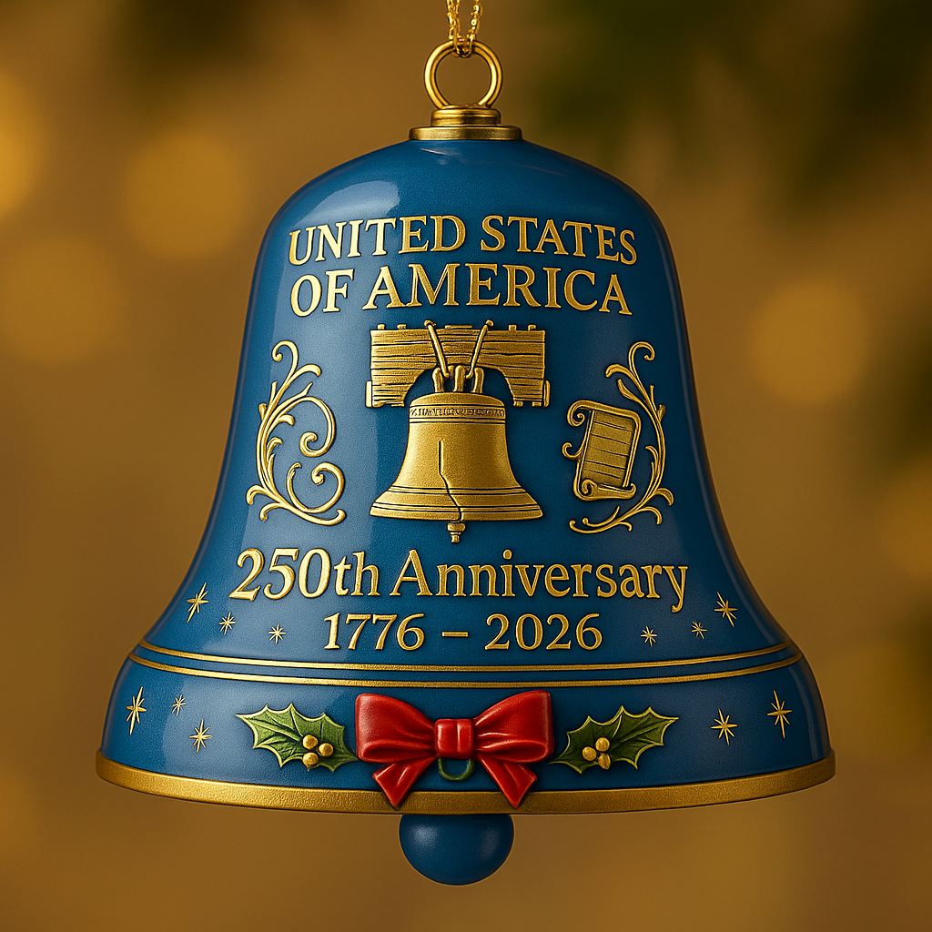🔥United States 250th Anniversary Bell Ornament