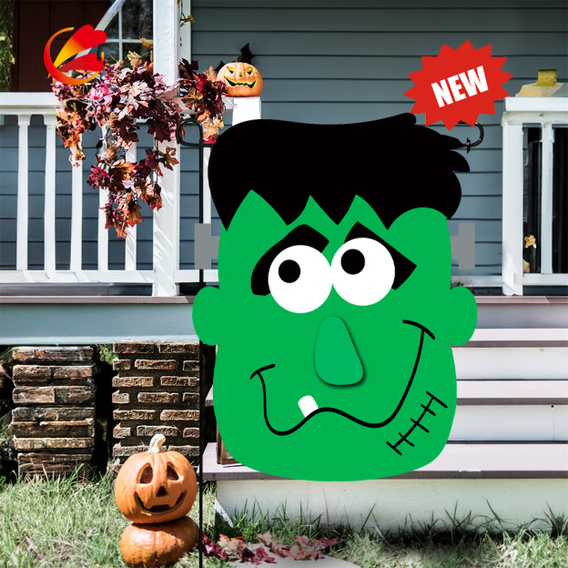  Halloween Alien Garden Flag Halloween Garden Decoration Festival Decoration Flag Double sided Three dimensional Garden Flag