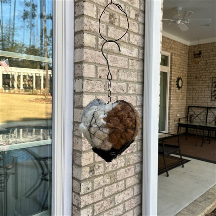 🔥LAST DAY 49% OFF - 🕊️🏡Handmade Natural Alpaca Fiber Bird Nesting Heart❤️A Cozy Gift for Birds