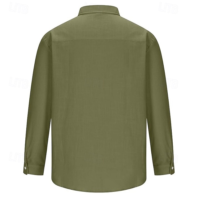 Retro Vintage Medieval Renaissance Shirt Pirate Viking Solid Color Fancy Dress Men's Pirate Halloween Carnival Vacation Casual Daily LARP Adults' Shirt