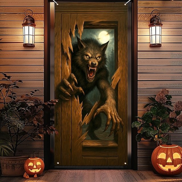 Halloween Door Curtain – Spooky Hanging Door Decoration