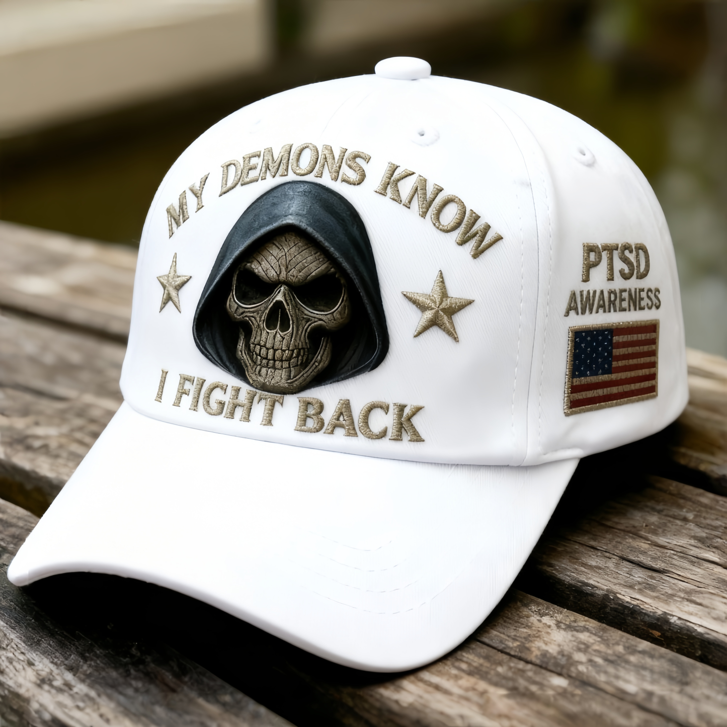 🏅Veteran's Day 50% OFF - 💀 “My Demons Know I Fight Back” PTSD Awareness Set 🇺🇸