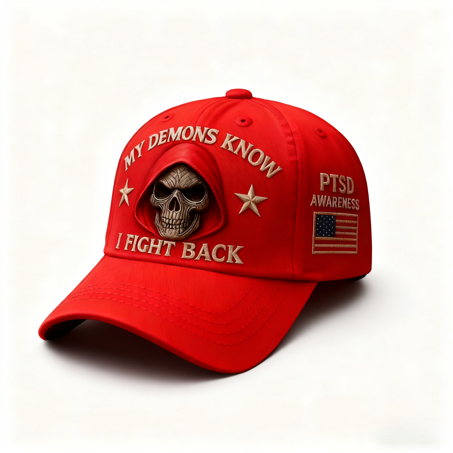 🏅Veteran's Day 50% OFF - 💀 “My Demons Know I Fight Back” PTSD Awareness Set 🇺🇸