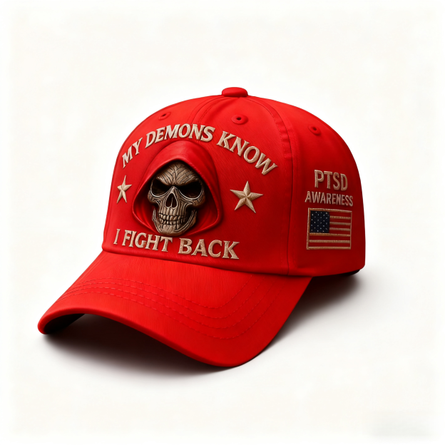 🏅Veteran's Day 50% OFF - 💀 “My Demons Know I Fight Back” PTSD Awareness Set 🇺🇸