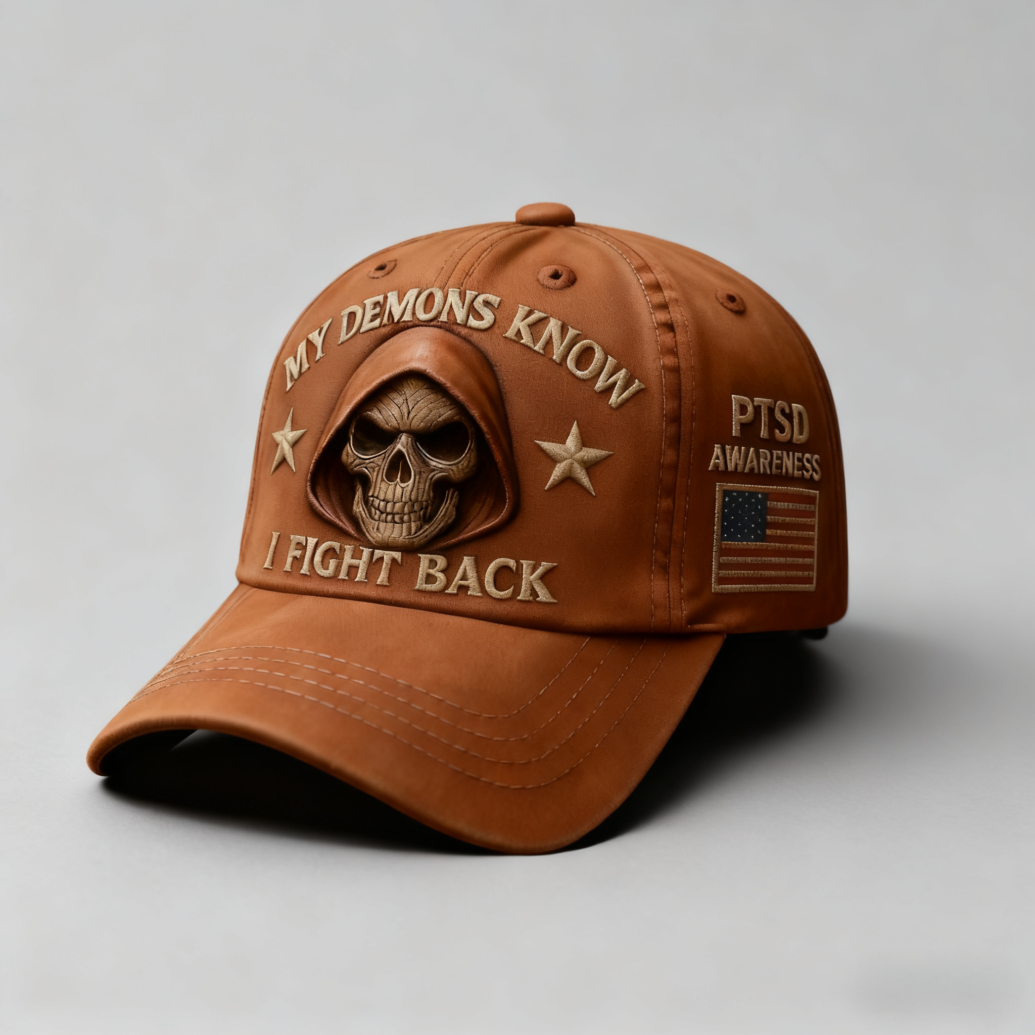 🏅Veteran's Day 50% OFF - 💀 “My Demons Know I Fight Back” PTSD Awareness Set 🇺🇸