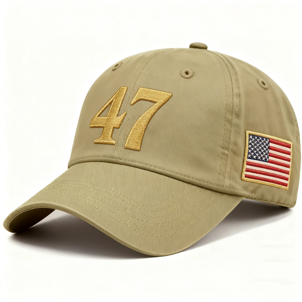 🇺🇸 47 Embroidered Baseball Cap – With American Flag Patch
