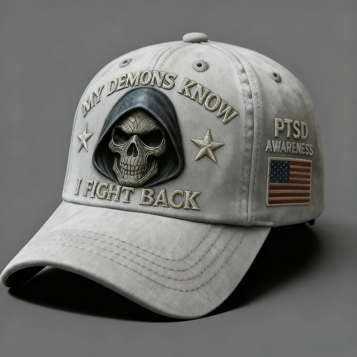 🏅Veteran's Day 50% OFF - 💀 “My Demons Know I Fight Back” PTSD Awareness Set 🇺🇸