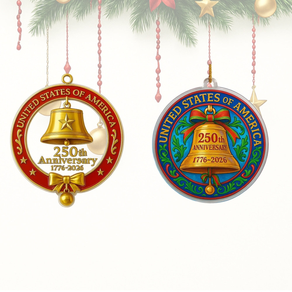 🔥United States 250th Anniversary Bell Ornament