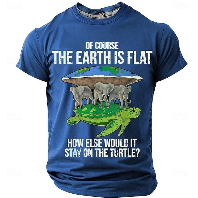 Men's Funny T Shirt Short Sleeve T shirt 3D Print Crew Neck Shirt Fashion Daily Basic Street Casual Black Red Blue Summer Spring Clothing Apparel