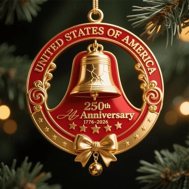 🔥United States 250th Anniversary Bell Ornament