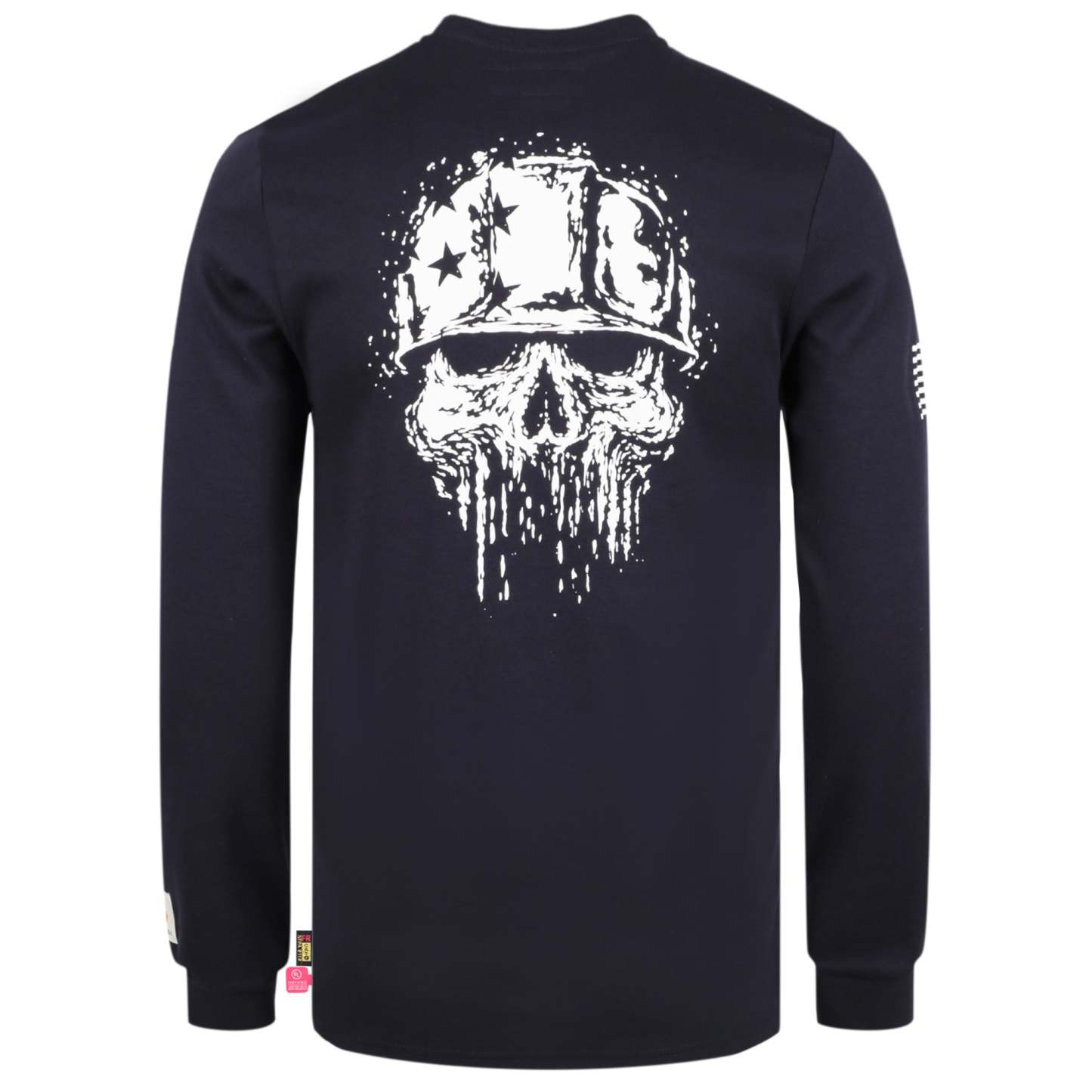 7oz Midweight Flame Resistant Flag/Skull Print Henley T-Shirts NFPA2112 CAT2