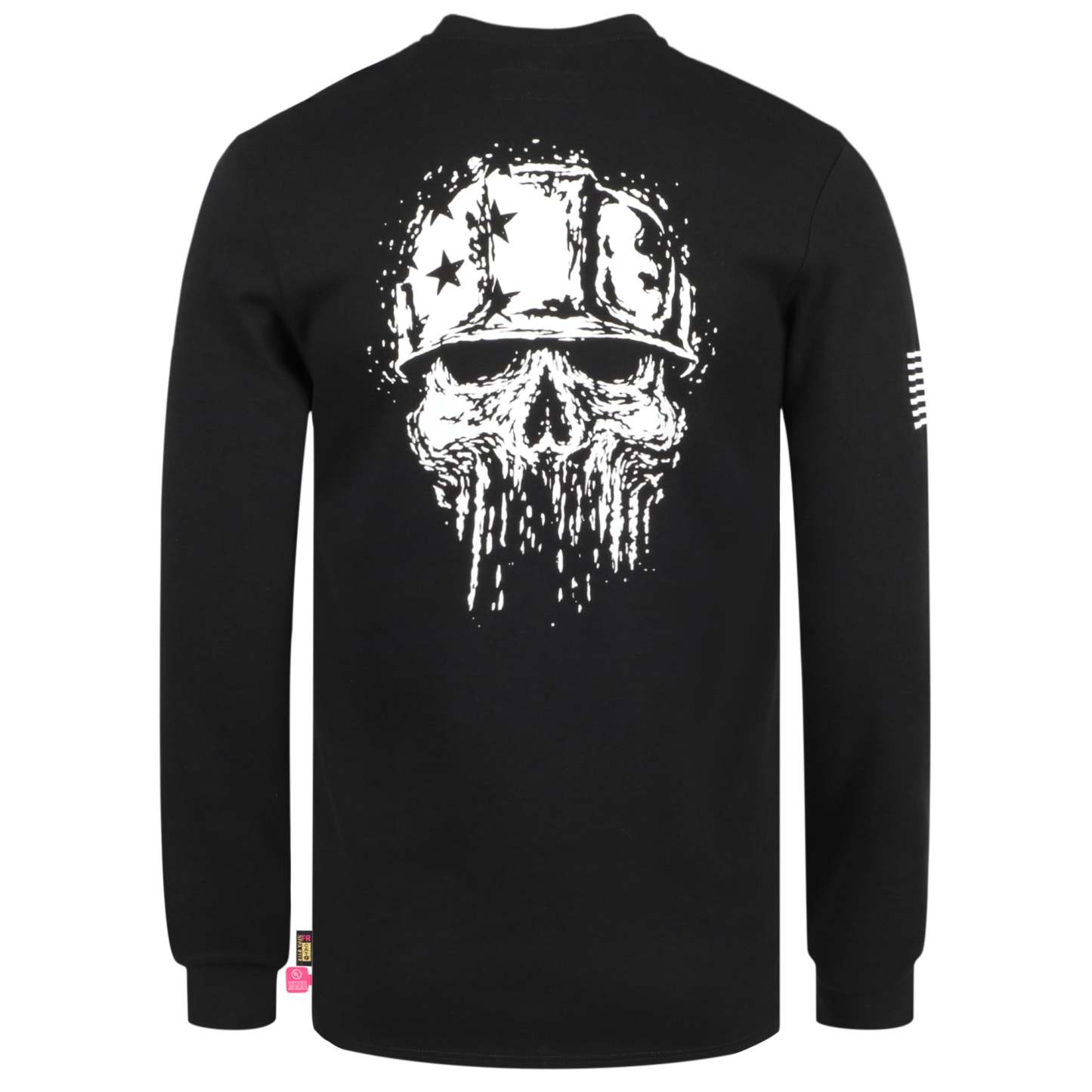 7oz Midweight Flame Resistant Flag/Skull Print Henley T-Shirts NFPA2112 CAT2