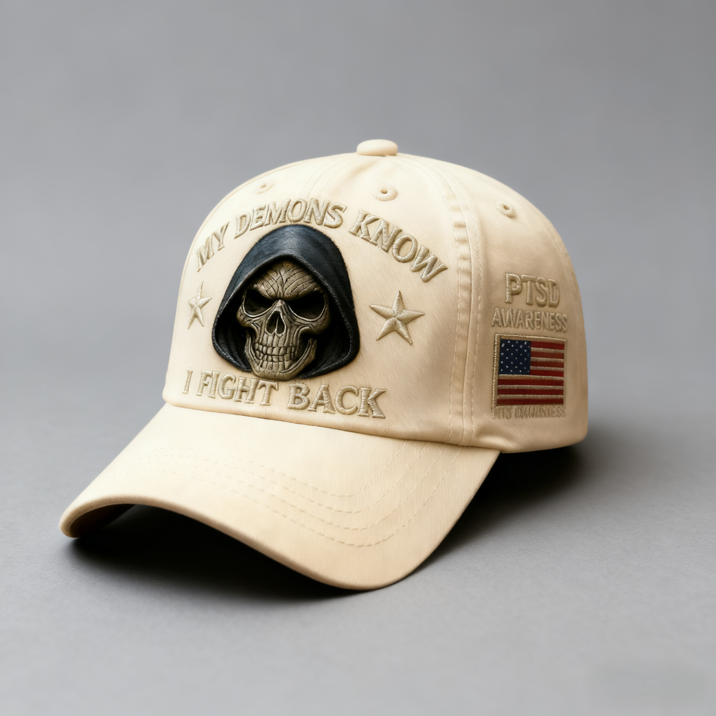 🏅Veteran's Day 50% OFF - 💀 “My Demons Know I Fight Back” PTSD Awareness Set 🇺🇸