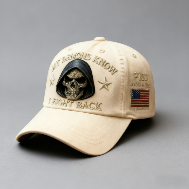 🏅Veteran's Day 50% OFF - 💀 “My Demons Know I Fight Back” PTSD Awareness Set 🇺🇸