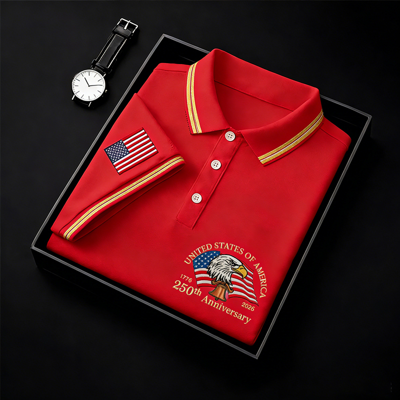 US 250th Anniversary Art Print Men's Polo Shirt