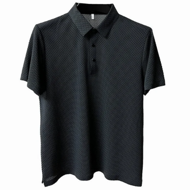 Men's Comfortable Breathable Summer Mesh V-neck Short Sleeve POLO Shirt