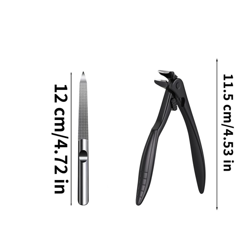 ✂️ Black Curved Nail Clipper – Ergonomic & Easy for Seniors 🖤