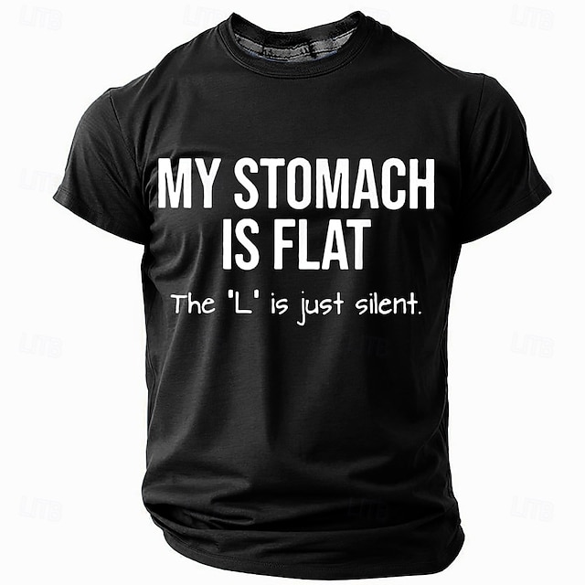 Men's Funny Slang T Shirt Short Sleeve T shirt 3D Print Crew Neck Shirt Fashion Daily Basic Street Casual Daily Black Blue Green Summer Spring All Seasons Clothing Apparel