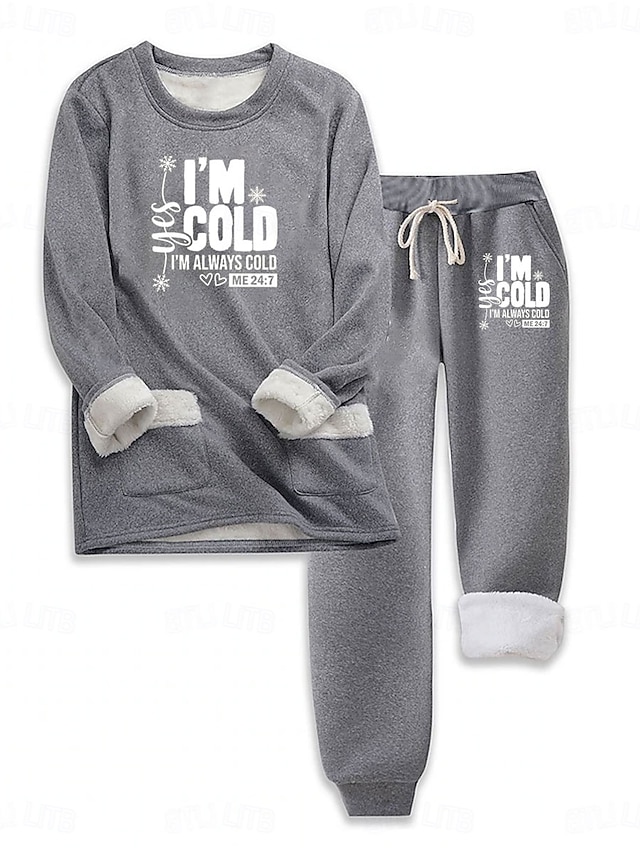 Women's Daily Sweatshirt Long Sleeve Crew Neck Graphic Letter Drawstring Print Casual Black Pink Blue Fall Regular Fit