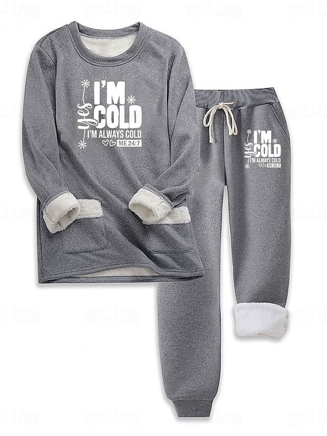 Women's Daily Sweatshirt Long Sleeve Crew Neck Graphic Letter Drawstring Print Casual Black Pink Blue Fall Regular Fit