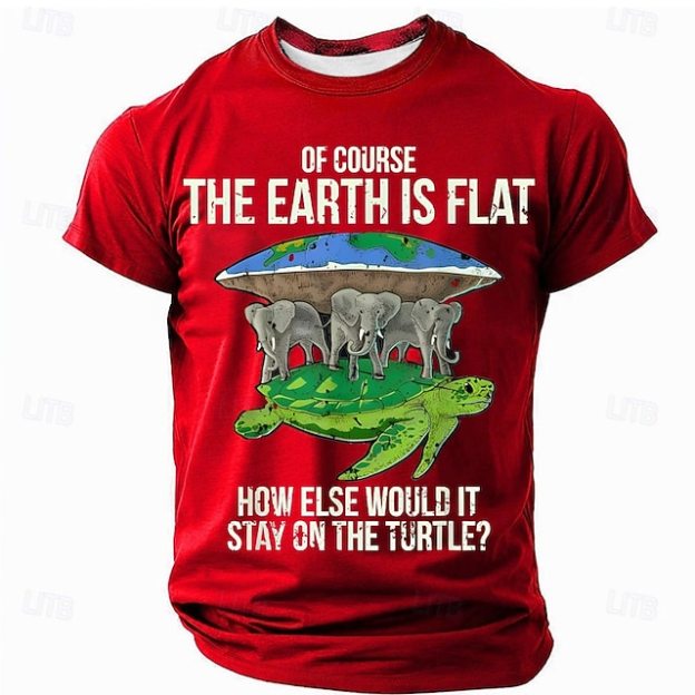 Men's Funny T Shirt Short Sleeve T shirt 3D Print Crew Neck Shirt Fashion Daily Basic Street Casual Black Red Blue Summer Spring Clothing Apparel