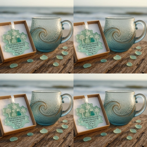 🎄Christmas Best Gifts🔥 Unique Handcrafted Sea Glass Ocean Wave Mug🎁Free Gifts