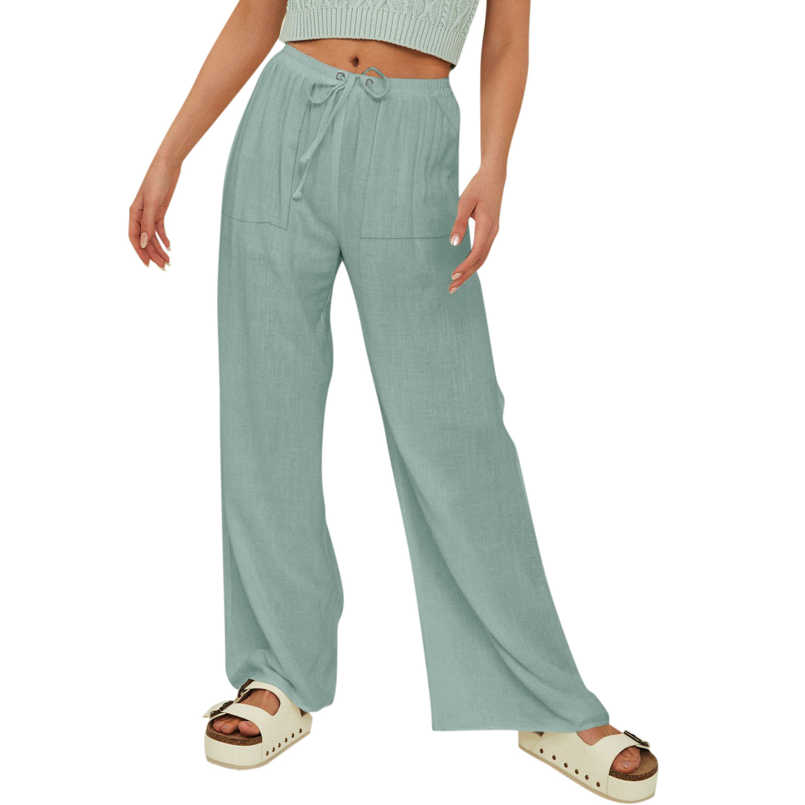 Women's cotton and linen beach pants