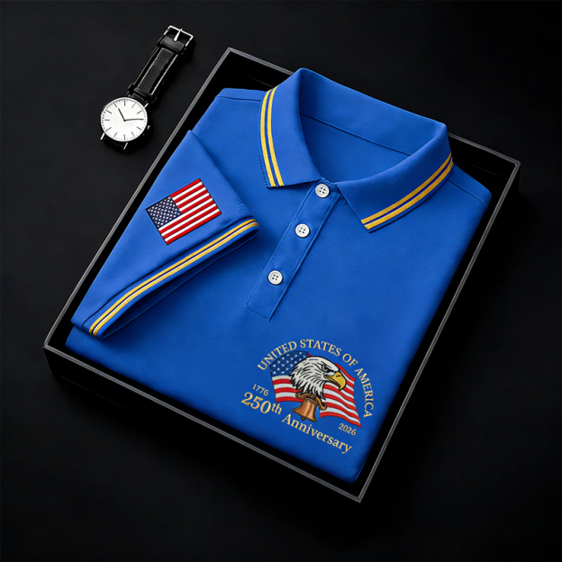 US 250th Anniversary Art Print Men's Polo Shirt