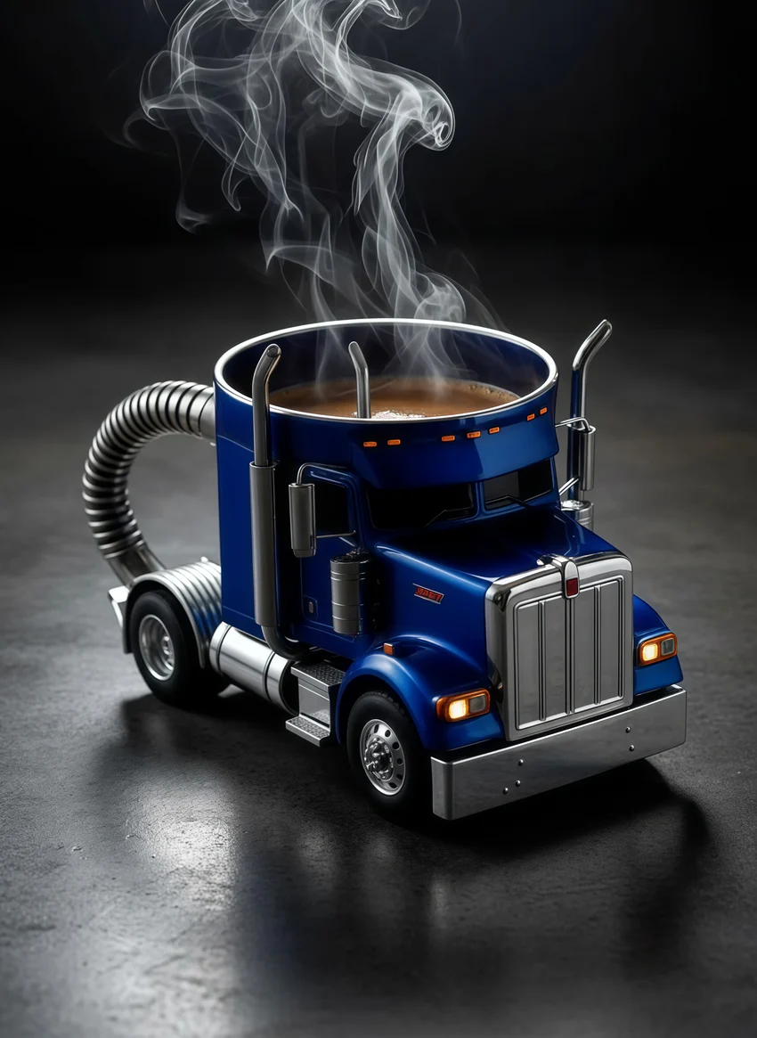Durable Semi-Truck Shaped Coffee Mug for Family & Friends